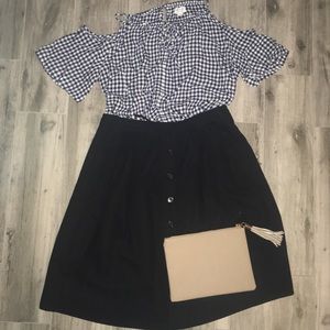 Button down skirt